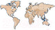 Миниатюра изображения товара Декор настенный Woodary Карта мира на английском языке XL / 3197
