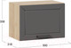 Миниатюра изображения товара Шкаф под вытяжку ТриЯ Лорас 1В5Г (дуб крафт золотой/холст вулкан)