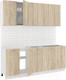 Миниатюра изображения товара Кухонный гарнитур Кортекс-мебель Корнелия Лира-лайт 2.0м без столешницы (дуб сонома)