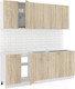 Миниатюра изображения товара Кухонный гарнитур Кортекс-мебель Корнелия Лира-лайт 2.1м без столешницы (дуб сонома)