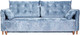 Миниатюра изображения товара Диван KRONES Цезарь 3 (велюр голубой перламутр)
