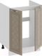 Миниатюра изображения товара Шкаф под мойку ТриЯ Бьянка 1Н6М (белый/дуб кофе)