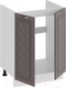 Миниатюра изображения товара Шкаф под мойку ТриЯ Бьянка 1Н6М (белый/дуб серый)
