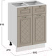 Миниатюра изображения товара Шкаф-стол кухонный ТриЯ Бьянка 1Н6Я1 (белый/дуб кофе)