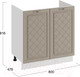 Миниатюра изображения товара Шкаф под мойку ТриЯ Бьянка 1Н8М (белый/дуб кофе)