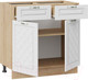 Миниатюра изображения товара Шкаф-стол кухонный ТриЯ Бьянка 1Н8Я1 (дуб крафт золотой/дуб белый)