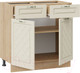 Миниатюра изображения товара Шкаф-стол кухонный ТриЯ Бьянка 1Н8Я1 (дуб крафт золотой/дуб ваниль)