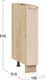 Миниатюра изображения товара Шкаф карго ТриЯ Весна 1Н15К (дуб крафт золотой/ваниль глянец)