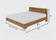 Миниатюра изображения товара Каркас кровати Drewood Пиастр 180x200 / ПИ.004.200.000.00 (бесцветный)
