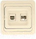 Миниатюра изображения товара Розетка EKF Лондон RJ-45+Phone (бежевый)