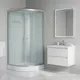 Миниатюра изображения товара Душевая кабина Saniteco SN-180W (80x80)