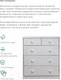 Миниатюра изображения товара Комод Dipriz 5 ящиков Д.2301.1 (белый воск)
