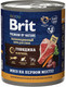 Миниатюра изображения товара Влажный корм для собак Brit Premium by Nature с говядиной и печенью / 5051151 (850г)