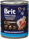 Миниатюра изображения товара Влажный корм для собак Brit Premium by Nature с говядиной и рисом / 5051168 (850г)