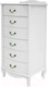 Миниатюра изображения товара Комод Мебелик Джульетта узкий 6 ящиков (молочный дуб)