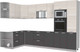 Миниатюра изображения товара Кухонный гарнитур Интерлиния Мила Лайт 1.68x3.2 левая без столешницы (вудлайн кремовый/антрацит)