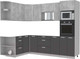 Миниатюра изображения товара Кухонный гарнитур Интерлиния Мила Лайт 1.68x2.6 левая без столешницы (бетон/антрацит)