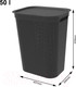 Миниатюра изображения товара Корзина для белья Rotho Brisen / 1023508080 (50л, черный)
