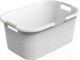 Миниатюра изображения товара Корзина для белья Rotho Country / 1040401100 (40л, белый)