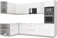 Миниатюра изображения товара Кухонный гарнитур Interline Мила Лайт 1.68x3.0 левая без столешницы (белый платинум/белый платинум)