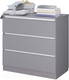 Миниатюра изображения товара Комод пеленальный Polini Kids Simple 1980 / 0002323.51 (серый/белый)