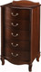 Миниатюра изображения товара Комод Мебелик Джульетта узкий 5 ящиков (орех)