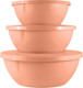 Миниатюра изображения товара Набор мисок Plast Team Helsinki с крышками PT127910040 (3шт, персиковая карамель)