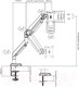 Миниатюра изображения товара Кронштейн для монитора Ergosmart Premium / LDT34-C012