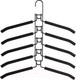 Миниатюра изображения товара Металлическая вешалка-плечики Brabix 607474 (5шт, черный)