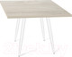 Миниатюра изображения товара Обеденный стол Sheffilton SHT-TU14/80/80 ЛДСП (белый муар/дуб выбеленный)