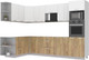 Миниатюра изображения товара Кухонный гарнитур Интерлиния Мила Лайт 1.68x3.0 левая без столешницы (белый платинум/дуб золотой)