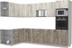 Миниатюра изображения товара Кухонный гарнитур Интерлиния Мила Лайт 1.68x3.0 левая без столешницы (дуб белый/дуб серый)
