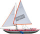 Миниатюра изображения товара Катамаран Вольный ветер Валдай-4 с парусным вооружением / 19002 (оранжевый)