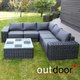Миниатюра изображения товара Комплект садовой мебели OUTDOOR Санторини OUT-0016 Широкое плетение (графит)