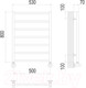 Миниатюра изображения товара Полотенцесушитель водяной Terminus Контур П7 500x800 (RAL 9005 матовый)