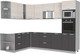 Миниатюра изображения товара Кухонный гарнитур Интерлиния Мила Лайт 1.88x2.8 левая без столешницы (вудлайн кремовый/антрацит)