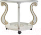 Миниатюра изображения товара Журнальный столик Мебелик Овация С на колесах (слоновая кость/золото)