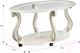 Миниатюра изображения товара Журнальный столик Мебелик Овация С на колесах (слоновая кость/золото)