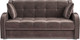 Миниатюра изображения товара Диван Mebel-Ars Аккордеон Барон (бархат серо-шоколадный Star Velvet 60 Coffee)
