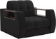 Миниатюра изображения товара Кресло-кровать Mebel-Ars Аккордеон Барон №3 (велюр черный HB-178 17)
