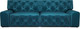Миниатюра изображения товара Диван Mebel-Ars Милан (бархат сине-зеленый/Star Velvet 43 Black Green)