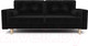 Миниатюра изображения товара Диван Mebel-Ars Евро Белфаст (велюр черный НВ-178 17)