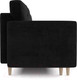 Миниатюра изображения товара Диван Mebel-Ars Евро Белфаст (велюр черный НВ-178 17)