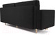Миниатюра изображения товара Диван Mebel-Ars Евро Белфаст (велюр черный НВ-178 17)