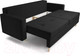 Миниатюра изображения товара Диван Mebel-Ars Евро Белфаст (велюр черный НВ-178 17)
