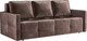 Миниатюра изображения товара Диван Mebel-Ars Еврокнижка Марсель №2 (бархат серо-шоколадный Star Velvet 60 Coffee)