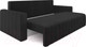 Миниатюра изображения товара Диван Mebel-Ars Еврокнижка Лондон (велюр черный НВ-178/17)