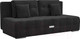Миниатюра изображения товара Диван Mebel-Ars Еврокнижка Марсель №4 (велюр черный НВ-178/17)