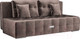 Миниатюра изображения товара Диван Mebel-Ars Еврокнижка Марсель №4 (бархат серо-шоколадный Star Velvet 60 Coffee)