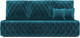 Миниатюра изображения товара Диван Mebel-Ars Еврокнижка Роял (бархат сине-зеленый/Star Velvet 43 Black Green)